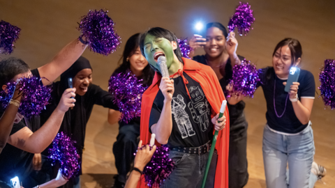 Students performing at the First Year Urban Program Lip Sync Challenge.