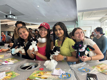 Sophomores having fun during Orientation activities