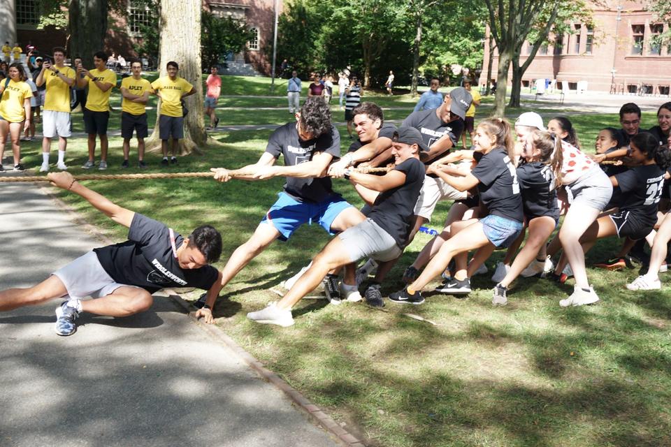 Tug of war with Class of 2023 students