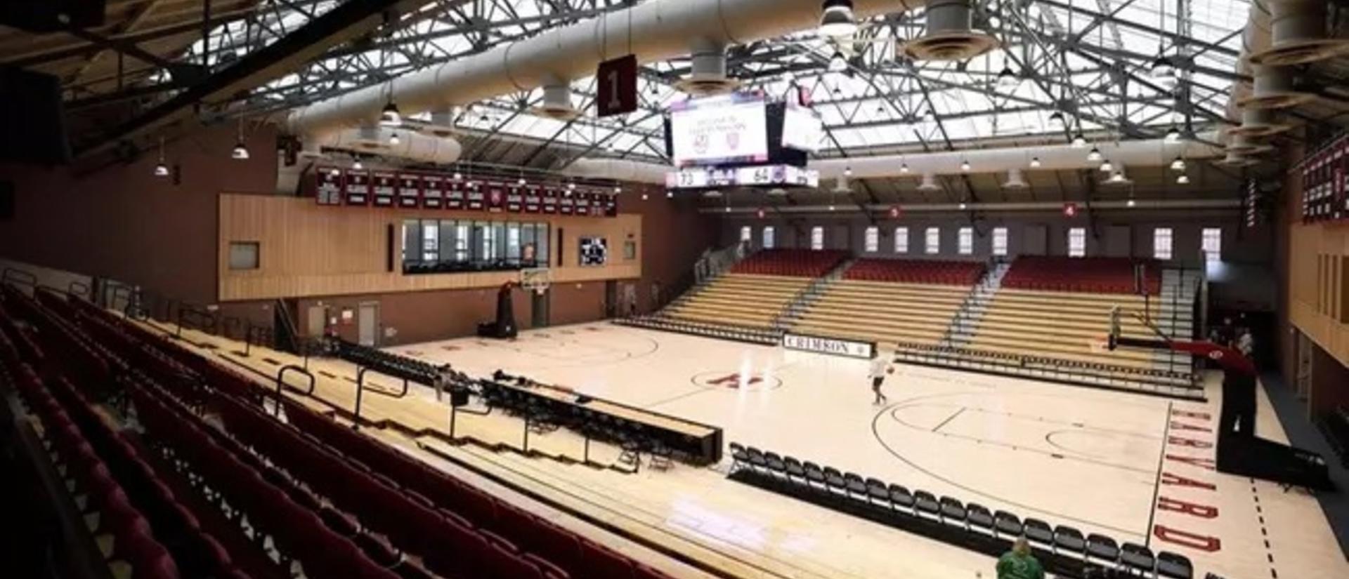 View of Lavietes Pavilion from the top of the bleachers.