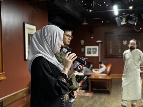 Student leaders from the Harvard Islamic society share a few remarks about the meaning and significance of Ramadan during the DSO-sponsored iftar during Ramadan 2025. 