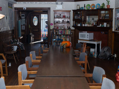 A photo of the inside of the Co-op dining space.