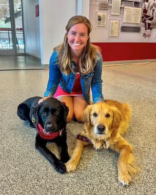 Meghan Buttress and two dogs. 
